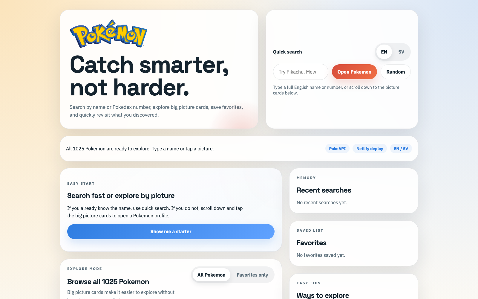 Pokémon Search App